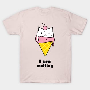 I am melting cat kitty ice cream summer T-Shirt